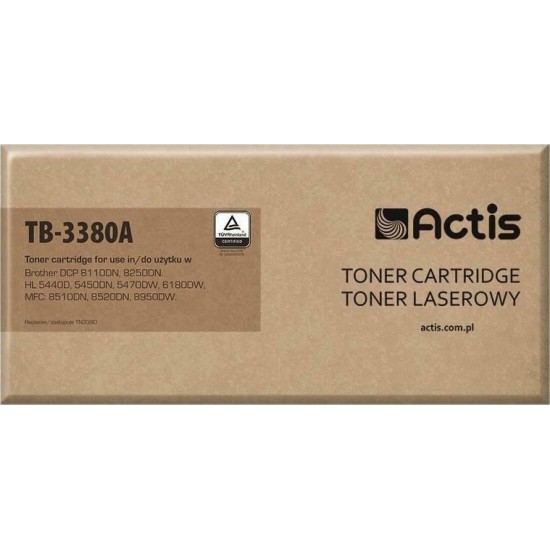 Actis Συμβατό Toner Brother TN-3380 Μαύρο