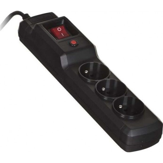Power strip Activejet Combo anti-surge 3 sockets 1.5 m black