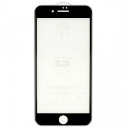 5D Full Glue Full Face Tempered Glass Μαύρο (iPhone 8 Plus / 7 Plus)