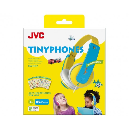 JVC HA-KD7 Ενσύρματα On Ear Παιδικά Ακουστικά Κίτρινα