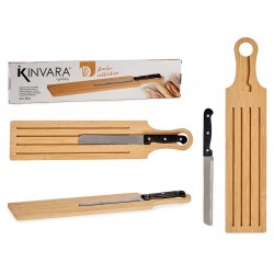Bread cutting board bamboo handle&knife