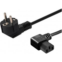 SAVIO Power cable Schuko (M) angled – IEC C13, 1.2 m CL-115