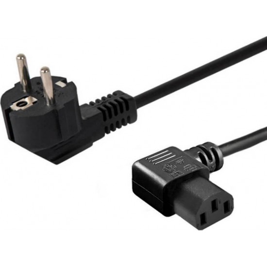 SAVIO Power cable Schuko (M) angled – IEC C13, 1.2 m CL-115
