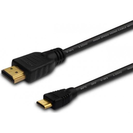 Cable Savio HDMI Mini - HDMI 1.5m black (SAVIOCL09)