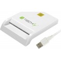Techly Compact /Writer USB2.0 White I-CARD CAM-USB2TY smart card reader Indoor