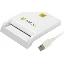 Techly Compact /Writer USB2.0 White I-CARD CAM-USB2TY smart card reader Indoor