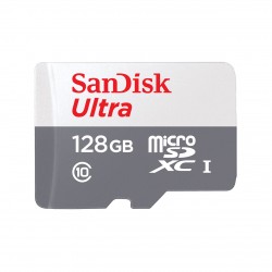 SanDisk Ultra memory card 128 GB MicroSDXC Class 10 (SDSQUNR-128G-GN3MN)   white/silver