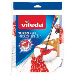 Vileda Turbo 2in1 rotary mop refill   white/red