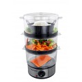 Food steamer Esperanza STEAM VOLCANO EKG009 (7 litres; transparent color)