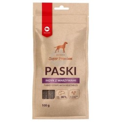 MACED Turkey strips with vegetables - Dog treat - 100g
