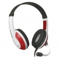HEADPHONES DEFENDER WITH MICROPHONE WARHEAD G-120 WHITE & RED + GAME!!!