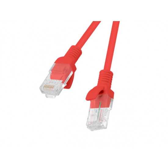 Lanberg PCU5-10CC-0025-R networking cable 0.25 m Cat5e U/UTP (UTP) Red