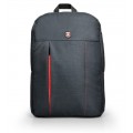 Port Designs Portland backpack Black, Red Linen, Polyester
