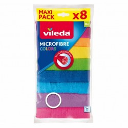 Vileda Microfibre Cloth Colors 8 pcs  πολύχρωμα