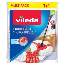 Vileda Turbo 2in1 rotary mop refill 2 pcs  white/red