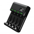 Green Cell GRADGC01 VitalCharger charger for AA/AAA batteries Micro-USB+USB-C black