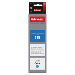 Activejet AE-113C ink for Epson printer, Epson 113 C13T06B240 replacement; Supreme; 70 ml; cyan
