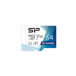 Silicon Power Superior Pro memory card 64 GB MicroSDXC Class 10 UHS-III   blue/white