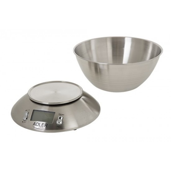 Adler AD-3134 Ψηφιακή Ζυγαριά Κουζίνας 1gr/5kg Inox