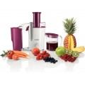 Bosch MES25C0 juice maker Centrifugal juicer Cherry,Transparent,White 700 W