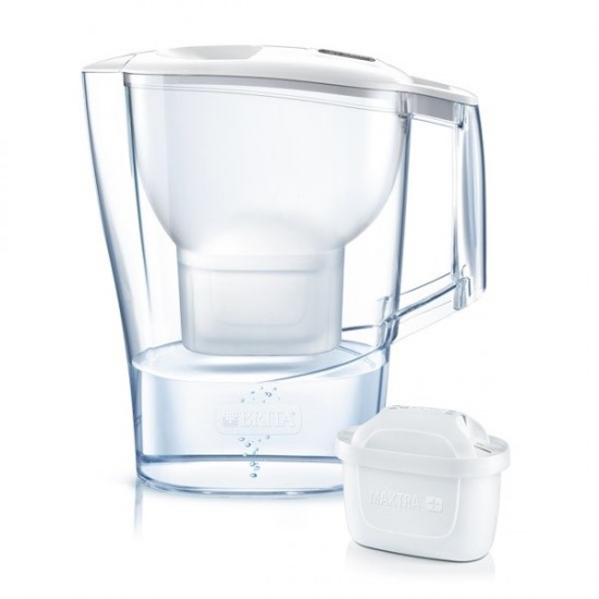 Brita Aluna Κανάτα Σερβιρίσματος Πλαστική White με Φίλτρο 3500ml