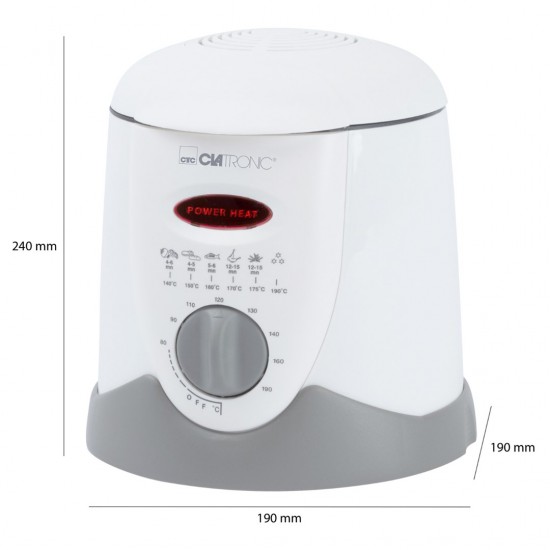 Clatronic FFR 2916 fryer 1 L Single White Stand-alone