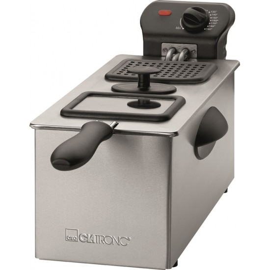 Clatronic FR 3587 Deep fryer 3 L Single Black,Stainless steel Stand-alone 2000 W