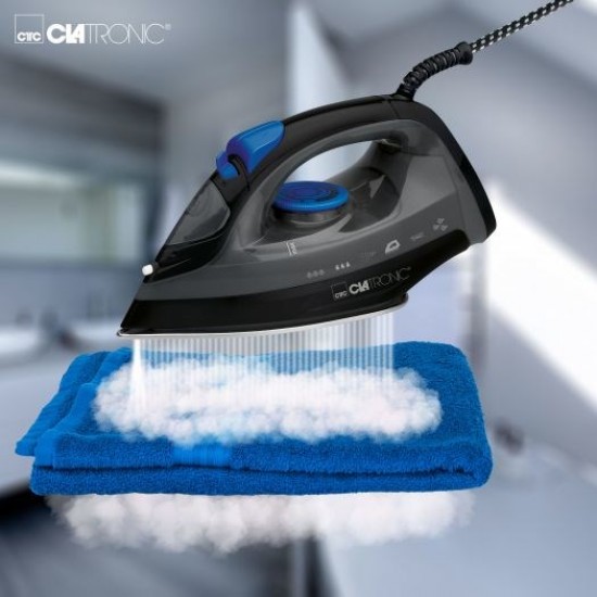 Clatronic DB 3703 iron Dry & Steam iron Stainless steel soleplate Black,Grey 1800 W