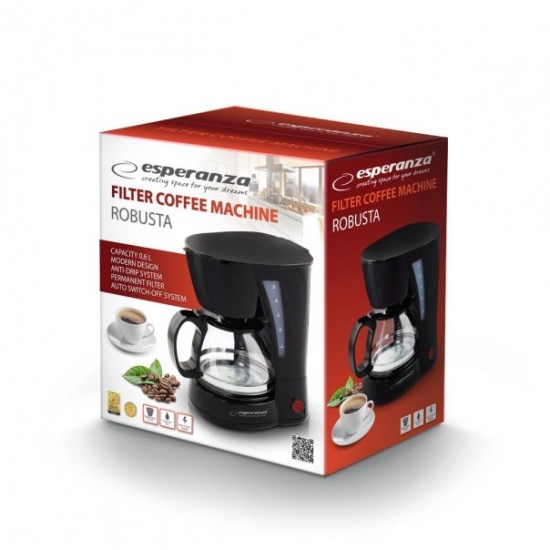 Esperanza EKC006 coffee maker Drip coffee maker 0.6 L black 