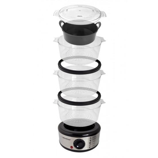 Food steamer Esperanza STEAM VOLCANO EKG009 (7 litres; transparent color)