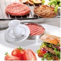 GEFU SPARK hamburger press Stainless steel, White Porcelain, Stainless steel