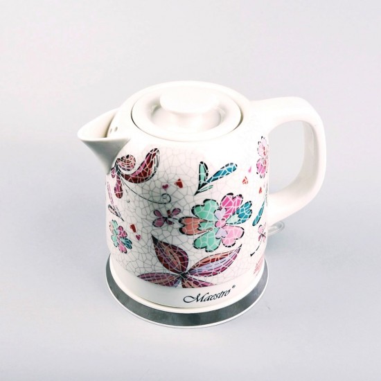 MAESTRO MR-068 ceramic  electric kettle 1,5 l  butterfiles/flowers  multicolour