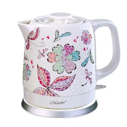 MAESTRO MR-068 ceramic  electric kettle 1,5 l  butterfiles/flowers  multicolour
