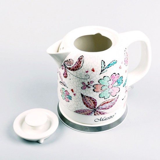 MAESTRO MR-068 ceramic  electric kettle 1,5 l  butterfiles/flowers  multicolour