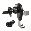 Maclean car phone holder, universal, for the ventilation grille, gravity, max. center distance 90mm, MC-324, silver/black