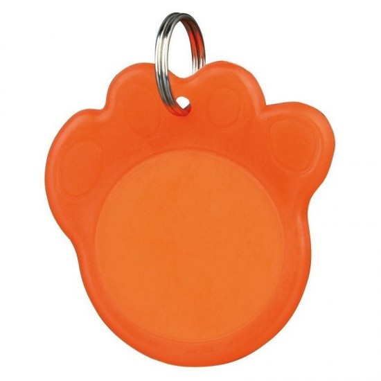 TRIXIE Dog tag Paw - 3.5 cm orange