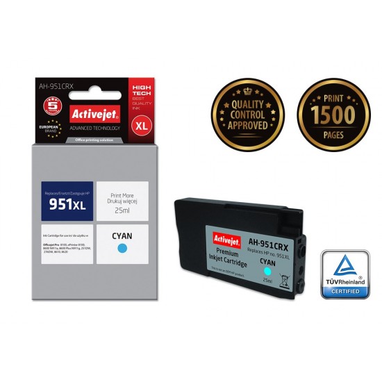 Activejet ink for Hewlett Packard No.951XL CN046AE