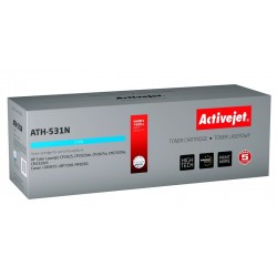 Activejet ATH-531N toner for HP printer; HP 304A CC531A, Canon CRG-718C replacement; Supreme; 3200 pages; cyan