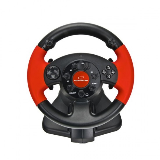 Esperanza xlyne EG103 Gaming Controller Steering wheel PC,Playstation 2,Playstation 3 Digital Black,Red