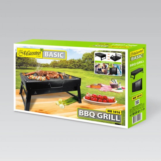 Folding grill suitcase 43x29x22 cm Maestro MR-1010 black