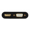 Gembird A-VGA-HDMI-02 video cable adapter 0.15 m HDMI + VGA (D-Sub) VGA (D-Sub) Black