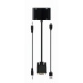 Gembird A-VGA-HDMI-02 video cable adapter 0.15 m HDMI + VGA (D-Sub) VGA (D-Sub) Black