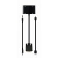 Gembird A-VGA-HDMI-02 video cable adapter 0.15 m HDMI + VGA (D-Sub) VGA (D-Sub) Black