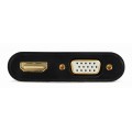 Gembird A-VGA-HDMI-02 video cable adapter 0.15 m HDMI + VGA (D-Sub) VGA (D-Sub) Black