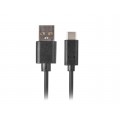 Cable Lanberg QC 3.0 CA-USBO-20CU-0018-BK (USB 2.0 type A - USB type C ; 1,8m; black color)