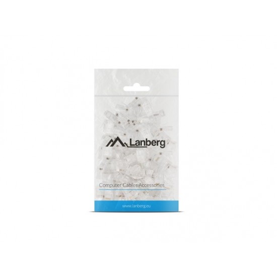 LANBERG NETWORK PLUG RJ45 (8P8C) CAT.5E UTP 100PCS  λευκο