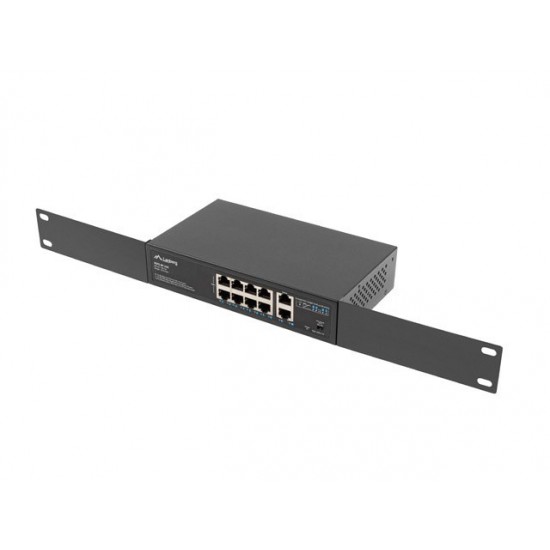 Lanberg Switch PoE+ Rack 10"/19"  RSFE-8P-2GE-120
