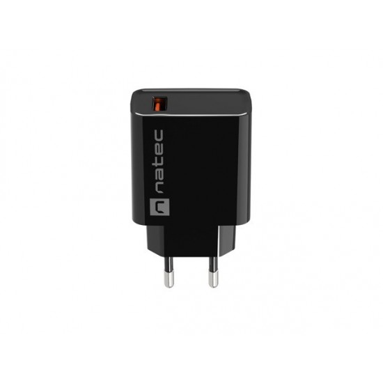 NATEC USB CHARGER RIBERA 18W USB-A BLACK