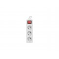 LANBERG POWER STRIP 3M WHITE, 3X 230V PL, WITH SWITCH