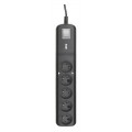 LESTAR LV530W 2,5M surge protector 5 AC outlet(s) Black, Grey 2.5 m